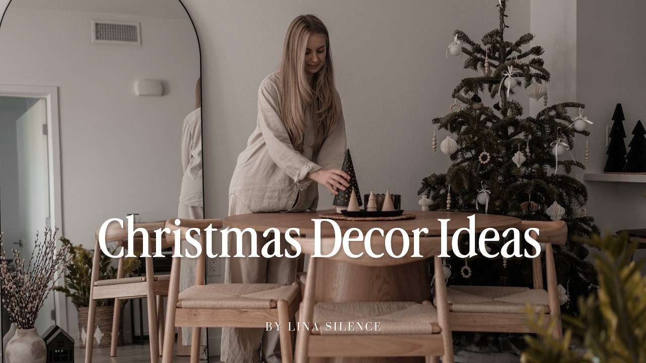 Preparing for Christmas | new dining table set, minimalist and elegant holiday home decor