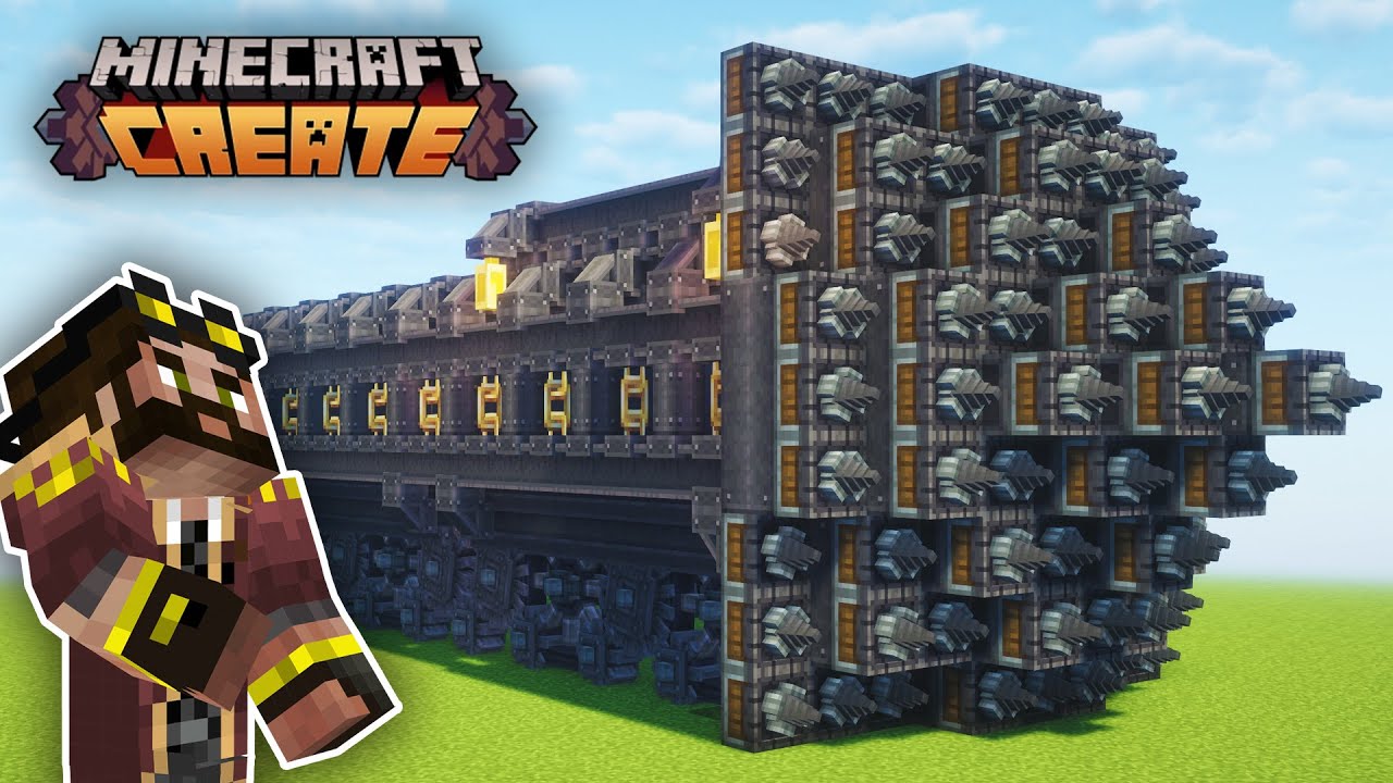 GIANT DRILL contraption in Minecraft Create Mod (#9)