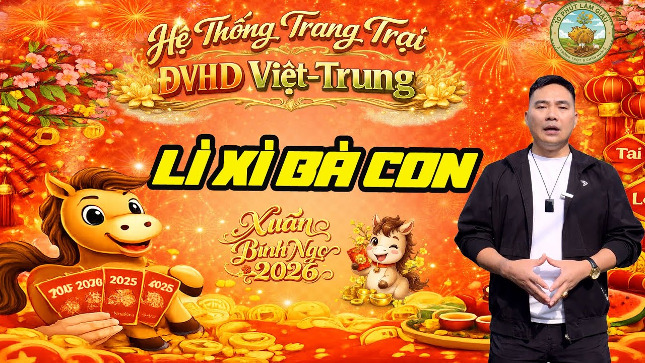 XUÂN BÍNH NGỌ 2026 – VIỆT TRUNG TRI ÂN & LÌ XÌ BÀ CON LÀM GIÀU BỀN VỮNG |10 PHÚT LÀM GIÀU