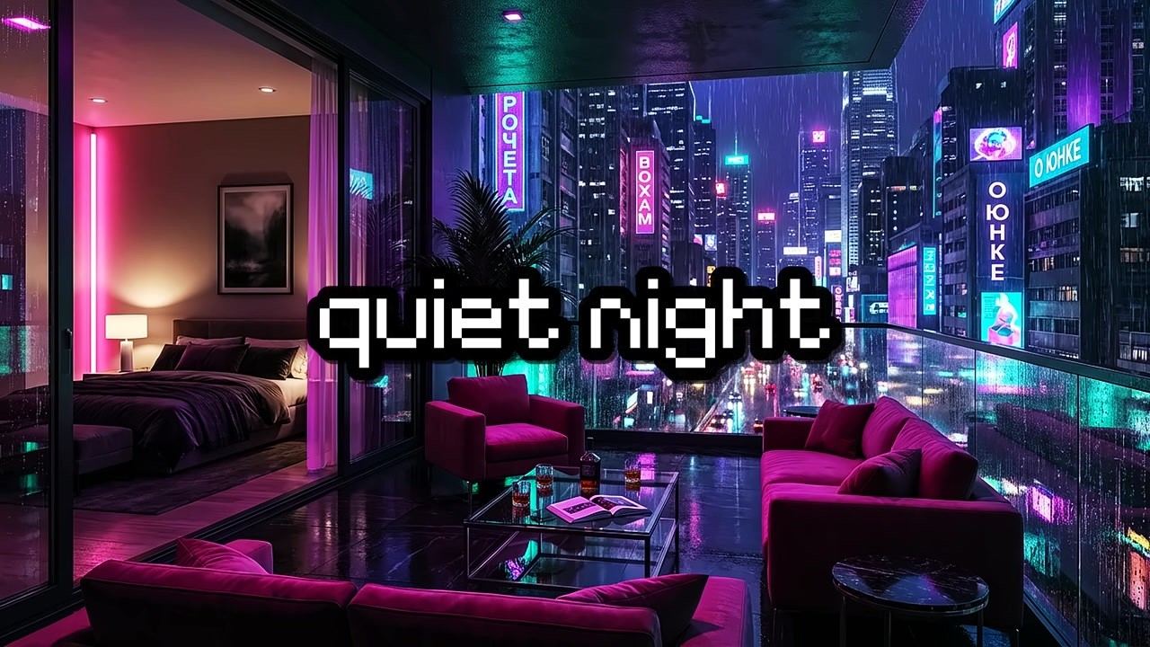 Neon City Rain Lofi 🌆💜 Chill Night Beats for Study, Sleep & Relax