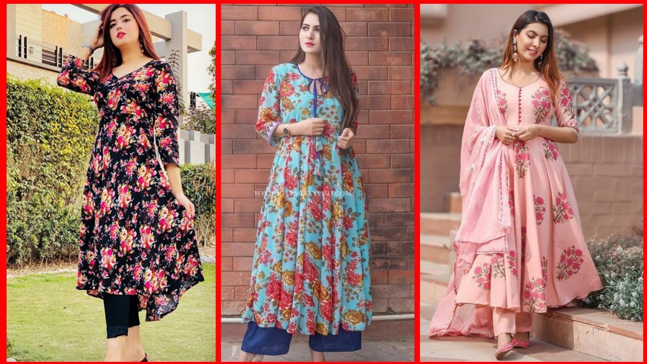 40+Beautiful Floral Print Kurti Design For Summer |2020|