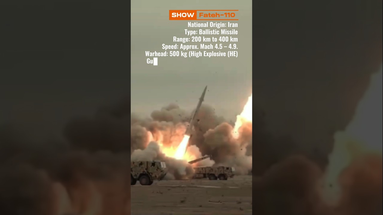 Iran fires Mass Fateh-110 ballistic missile at Israel #shorts