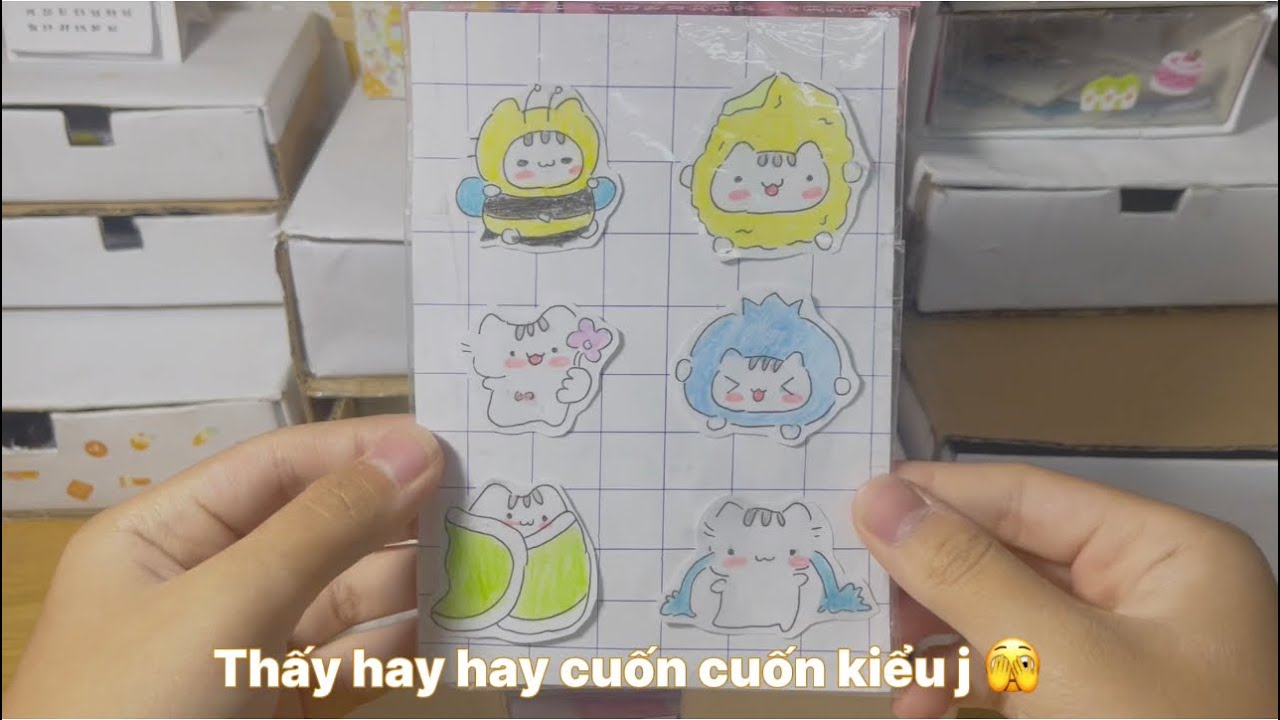 [ Gói hàng ] 📦 sticker cực chillll 🎀🧸🌷☘️