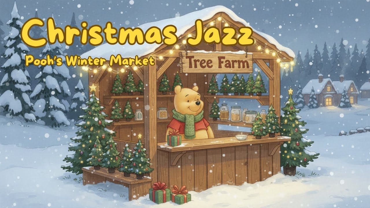 Pooh’s Winter Market 🎄Christmas Jazz Songs