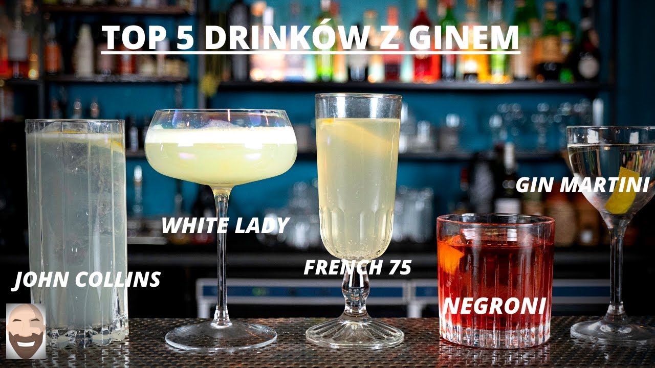 ▶TOP 5 NAJPOPULARNIEJSZE DRINKI Z GINEM ▶ JOHN COLLINS, WHITE LADY, NEGRONI, FRENCH 75, GIN MARTINI