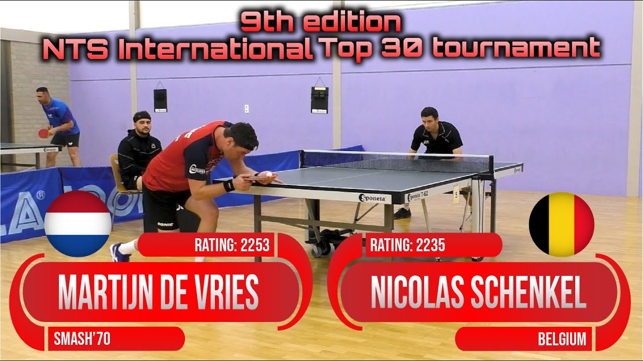 9th edition NTS int. tournament Martijn de Vries vs Nicolas Schenkel #sports #卓球