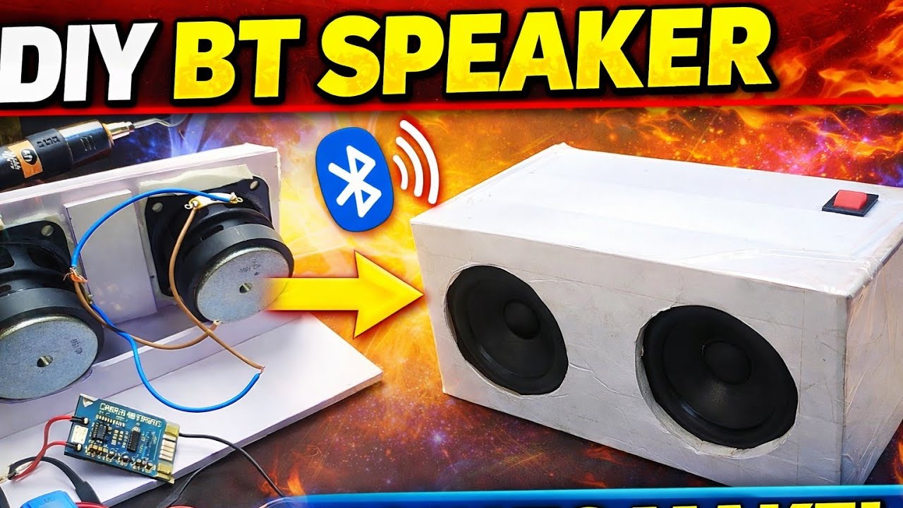DIY Bluetooth Speaker at Home 🏠 | Amazing Sound Speaker Build