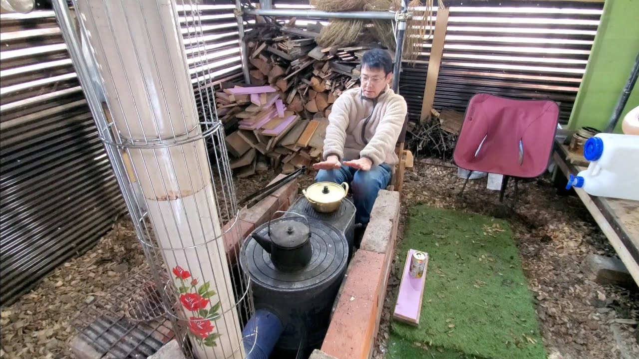 【北海道1月】全てを凍り尽くす大寒の山小屋で薪ストーブ飯。※ここは山ではありません