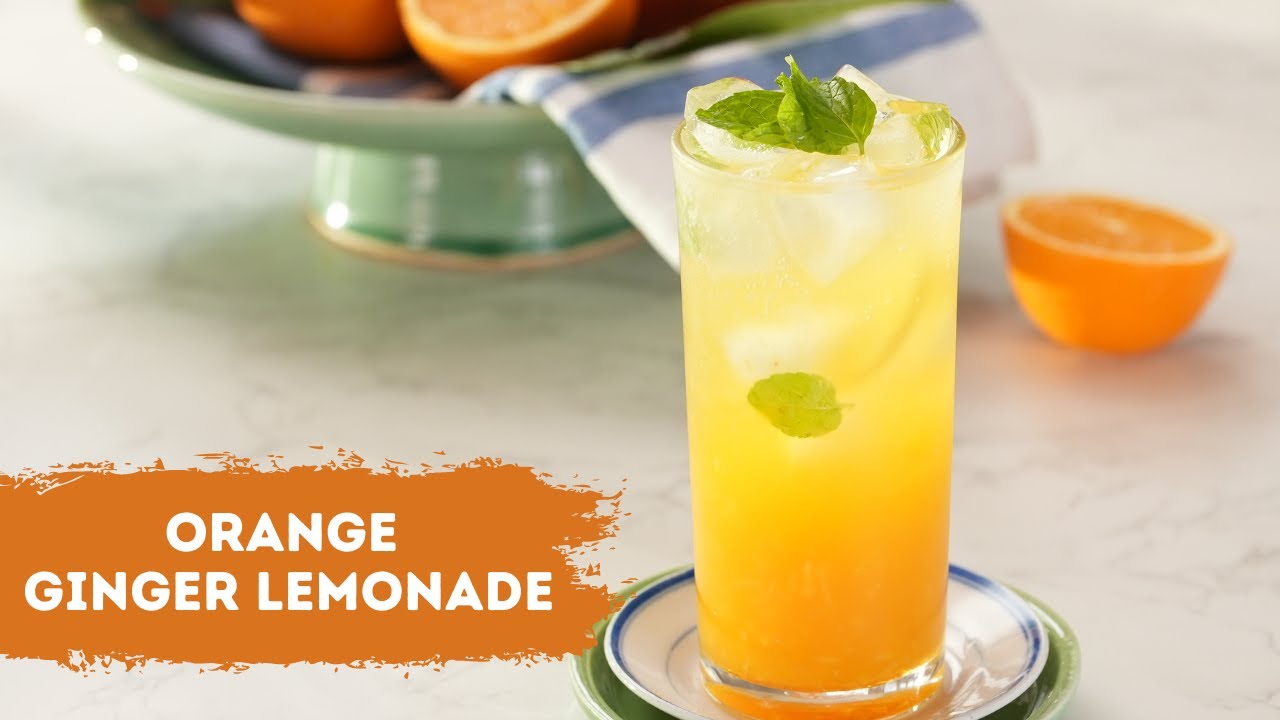 Orange Ginger Lemonade | ऑरेंज जिंजर लेमनेड रेसिपी | Summer Cooler | Sanjeev Kapoor Khazana