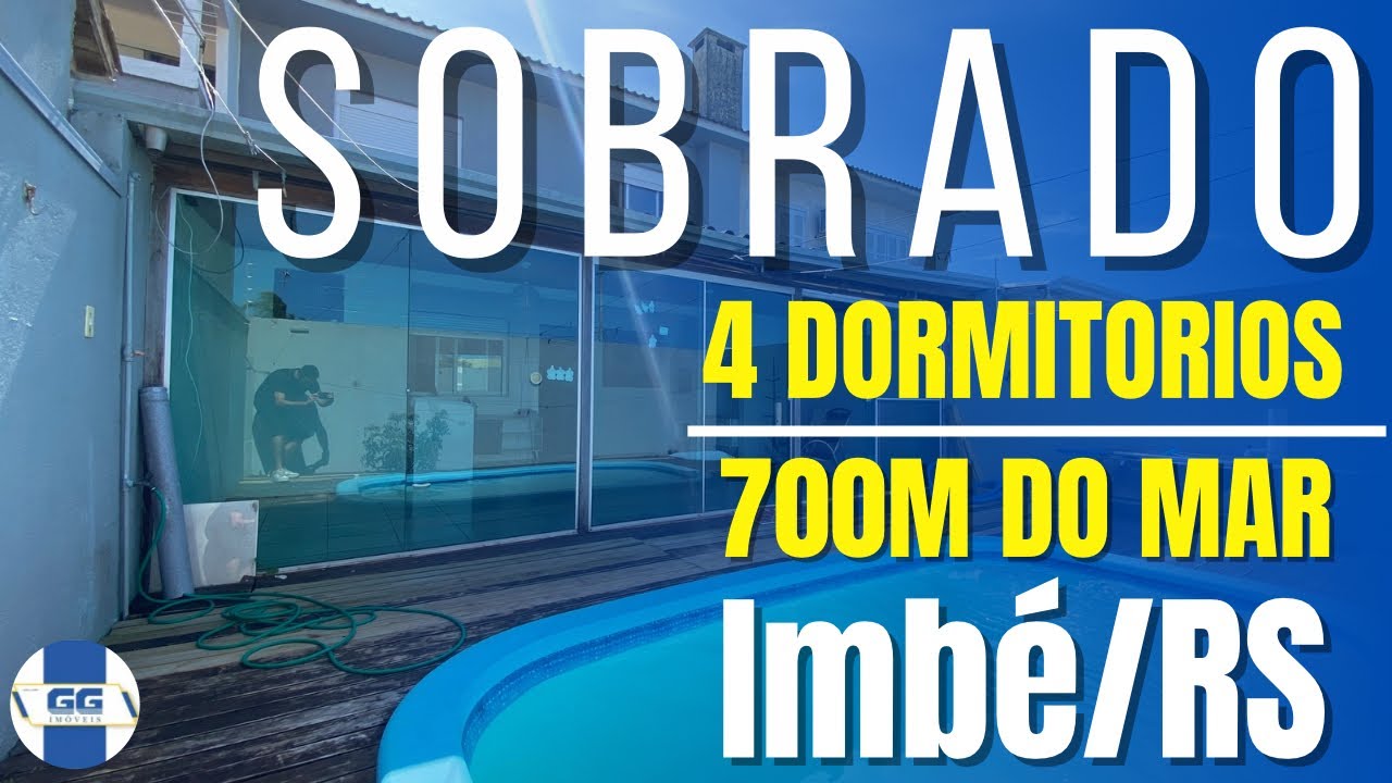 R$ 400.000,00 - SOBRADO COM PISCINA DE 4 DORMITÓRIOS A VENDA EM IMBÉ/RS