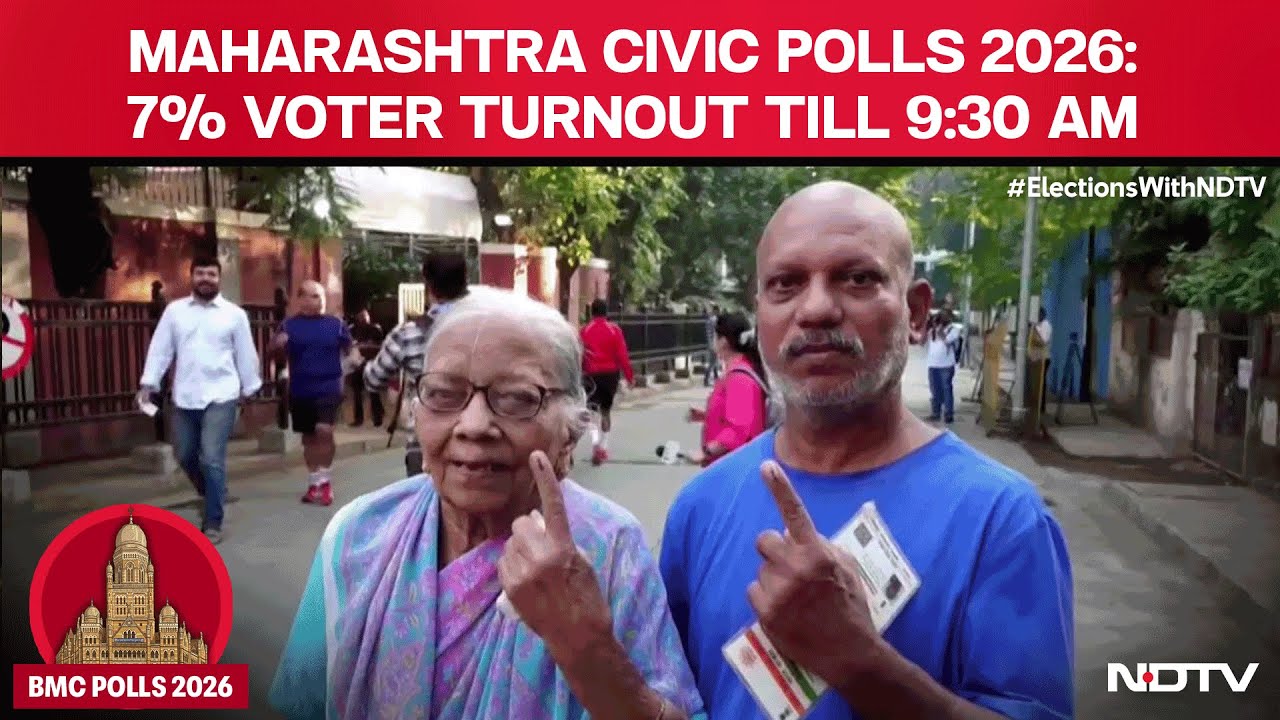 BMC Polls 2026 | Maharashtra Civic Polls 2026: 7% Voter Turnout Till 9:30 am