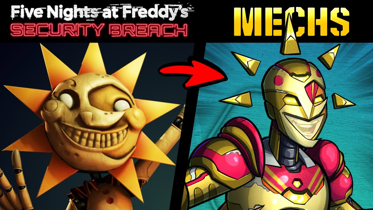 Что, если бы аниматроники из FNAF SECURITY BREACH были мехами-бронёй?! (Шутка и спидпэйнт)