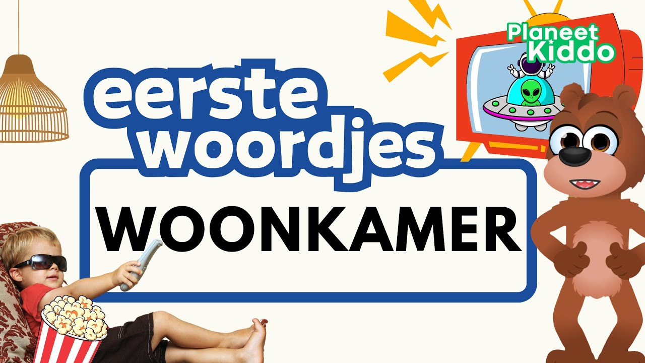 👶 Woordjes Leren &bull; WOONKAMER &bull; Peuters&Kleuters &bull; Educatieve Nederlandse Filmpjes (Met Flash Cards)