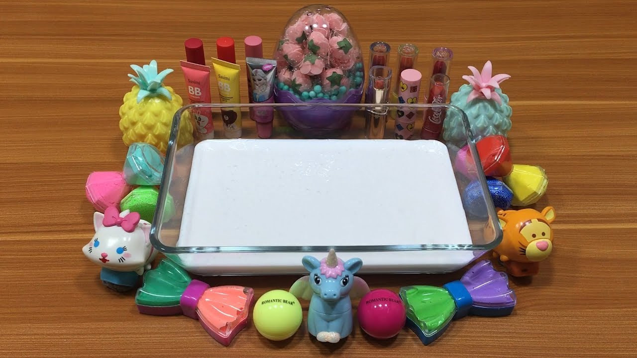 Mixing Makeup, Floam and Clay into Fluffy Slime! Slimesmoothie Relaxing Satisfying Slime Videos #170