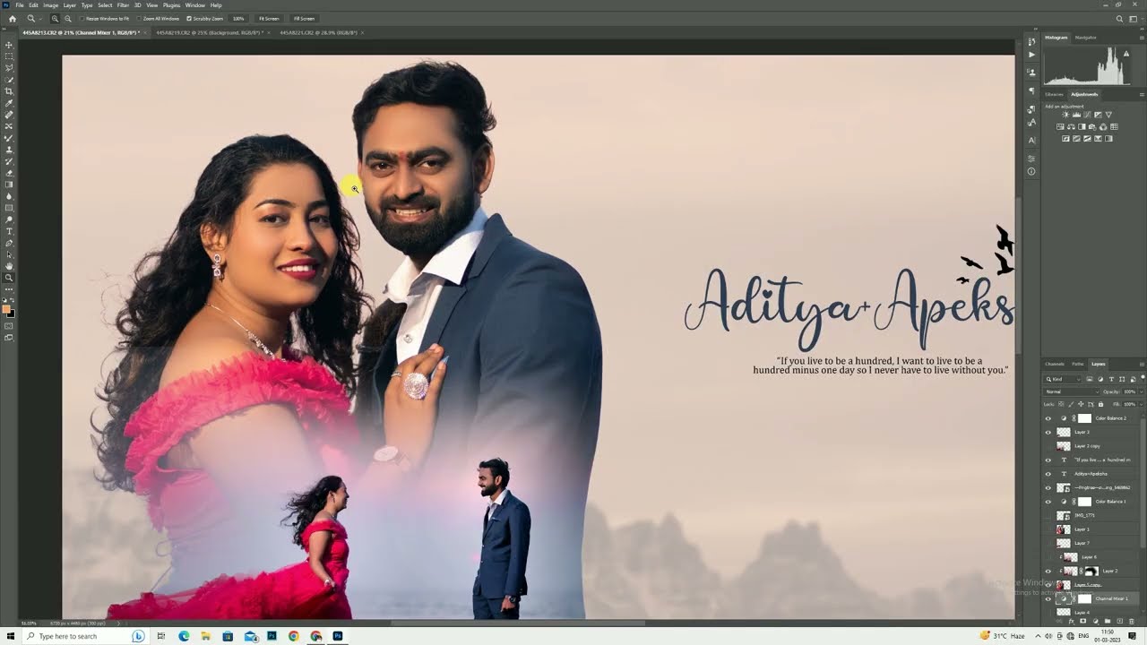 Создание двойной экспозиции за 2 минуты в Photoshop #короткоевидео #фотография #photoshop