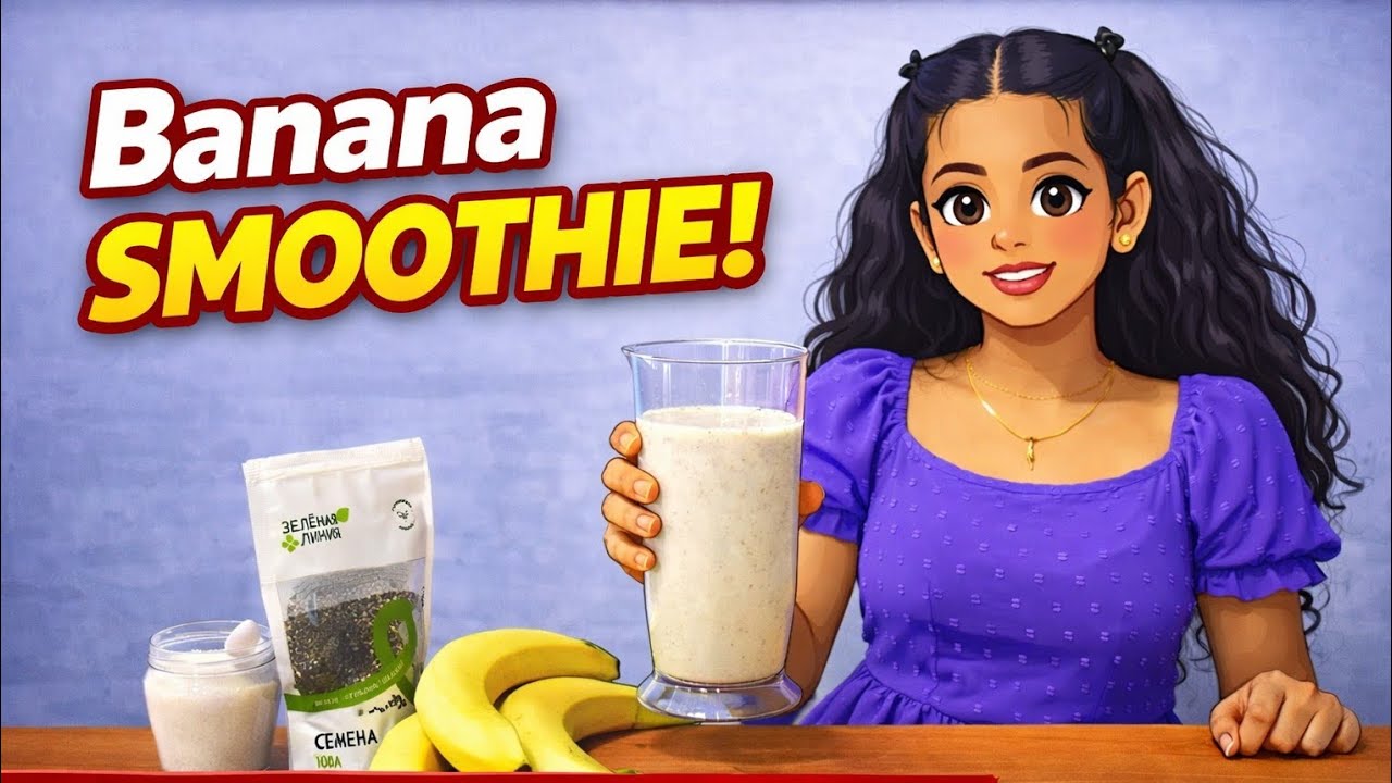 Quick & Easy Banana Smoothie🍌 | Healthy Breakfast Idea 🍌🥤
