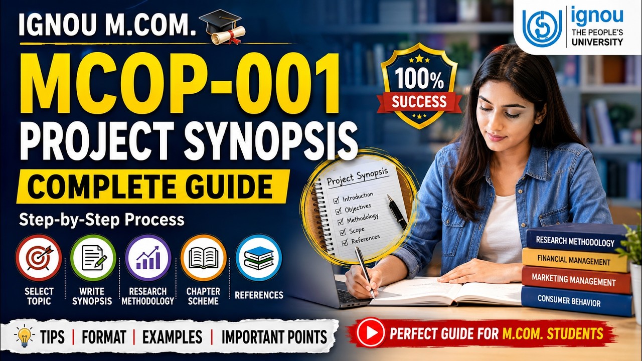MCOM Synopsis MCOP001 | IGNOU RC Delhi-2