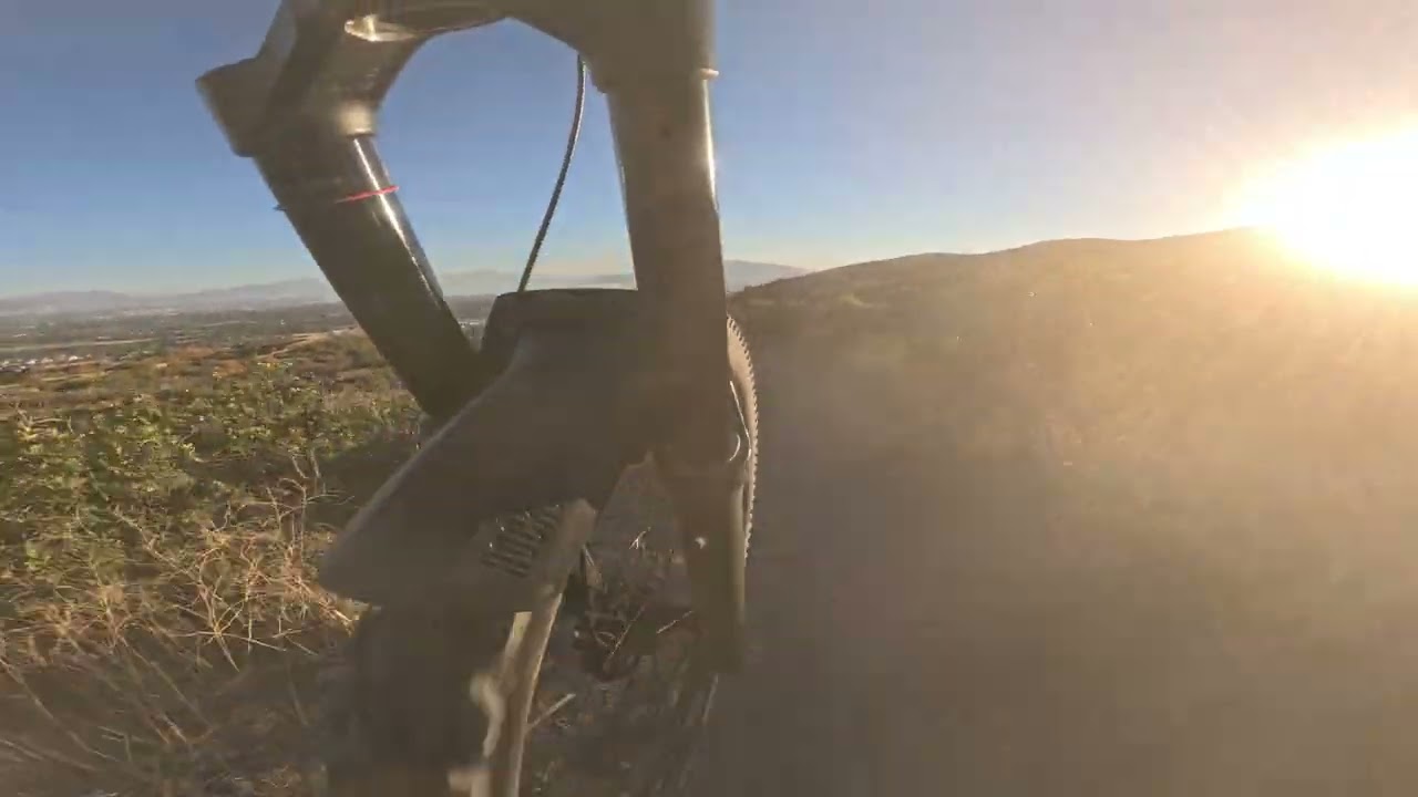 Fork view on levitate MTB trail