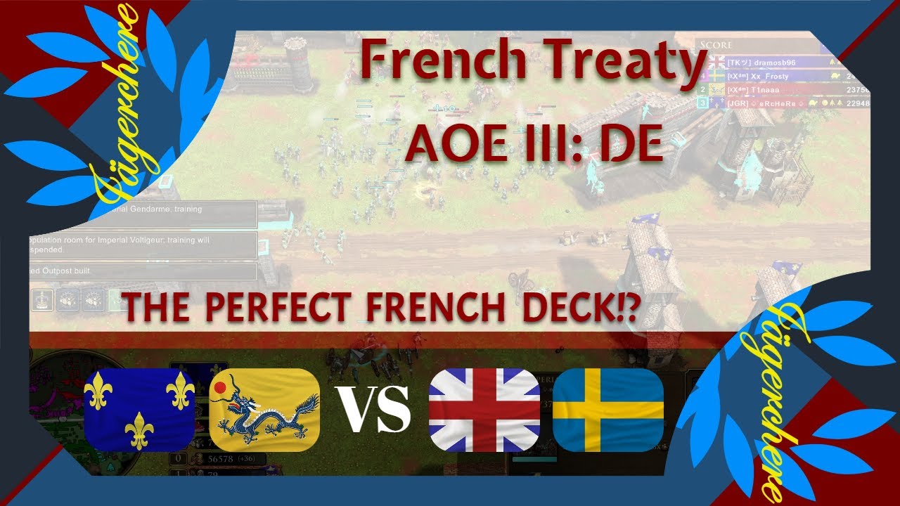 AOE III: DE | French With This Deck Is Busted! | 2v2 Treaty with French