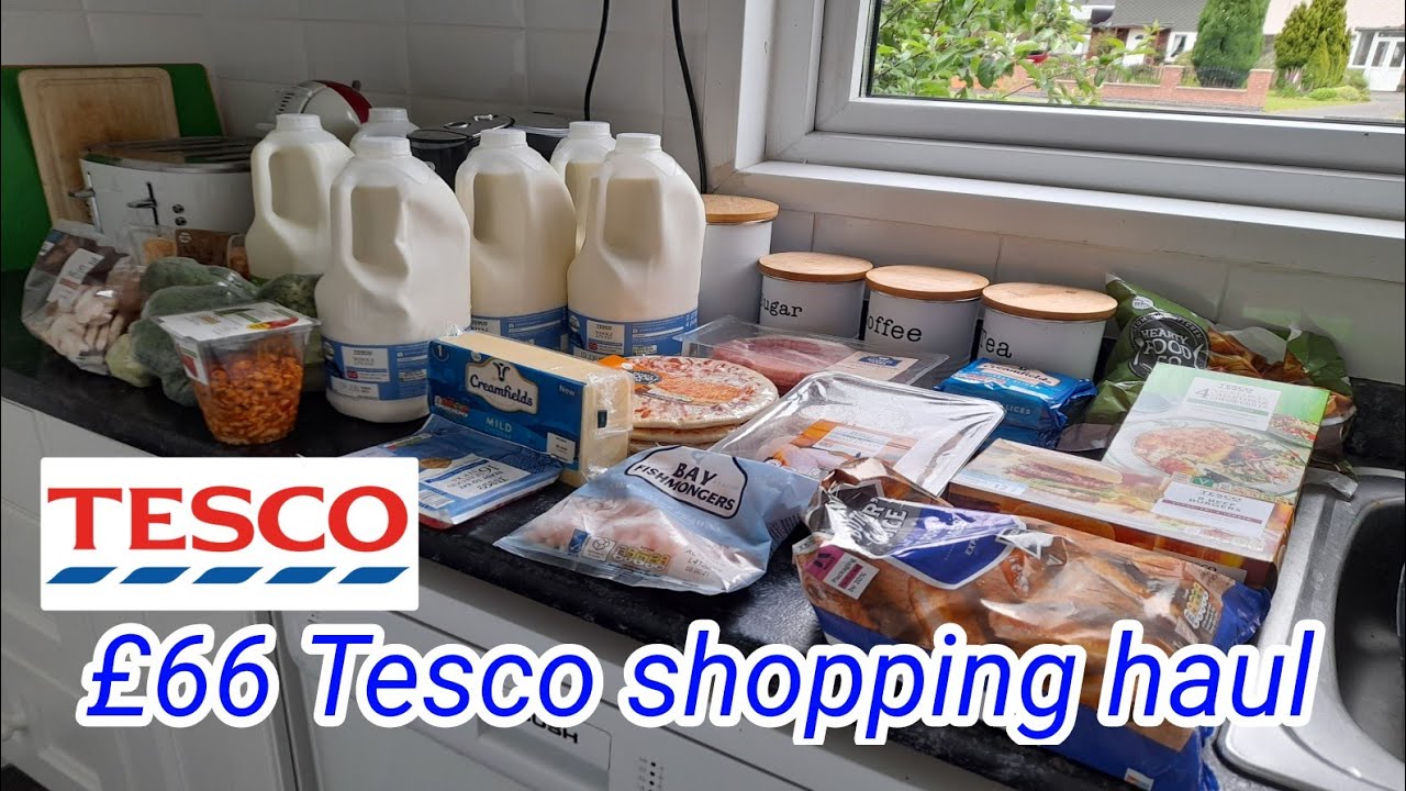 £66 Tesco online food haul.