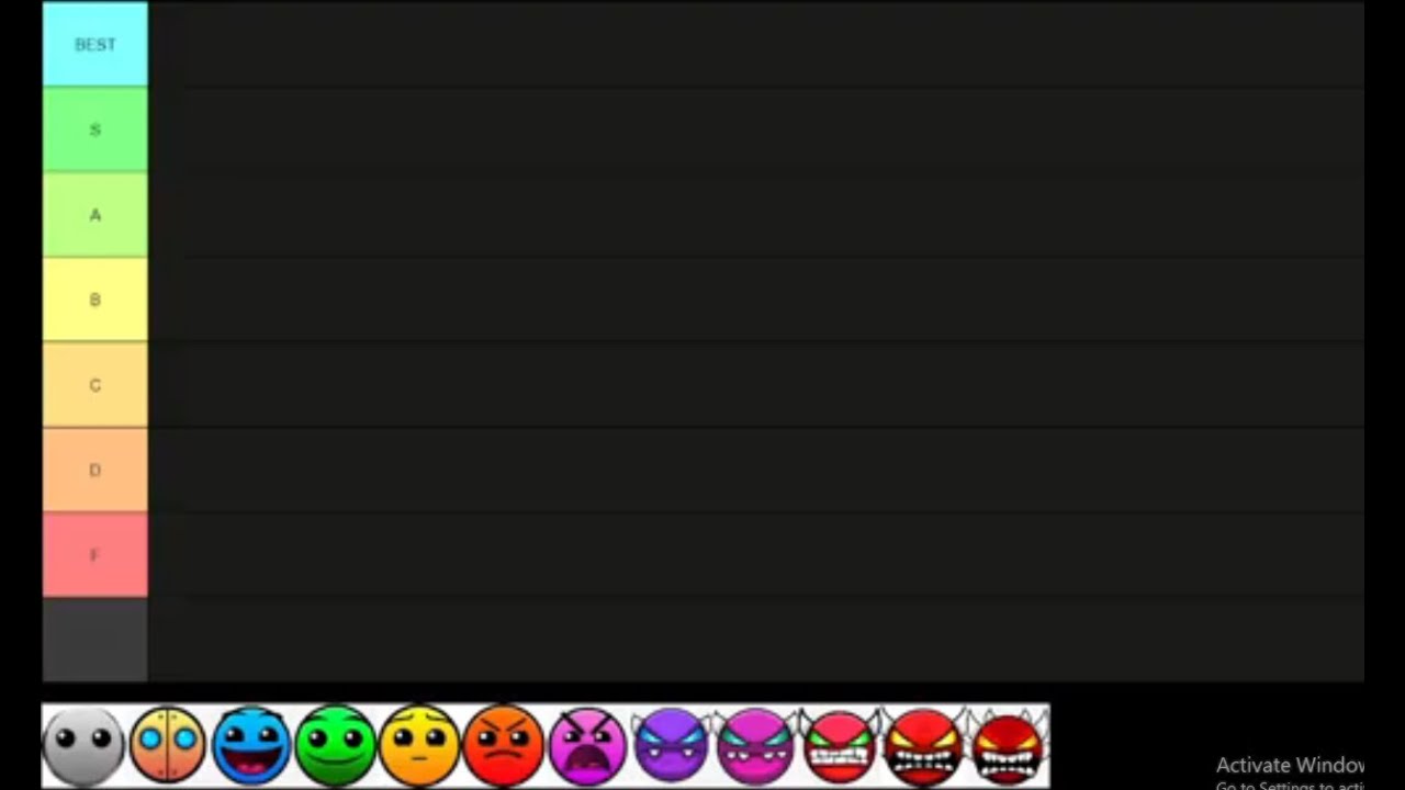 Ranking Geometry Dash difficulties