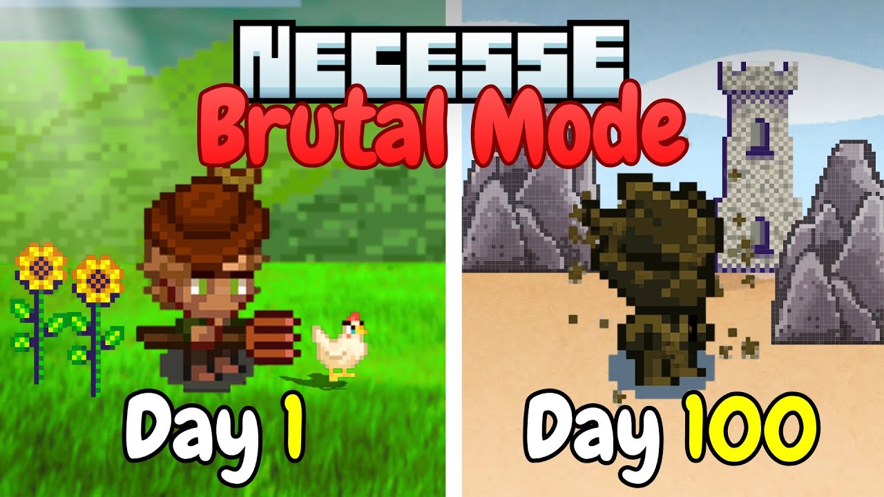 I Survived 100 Days in Necesse BRUTAL MODE!