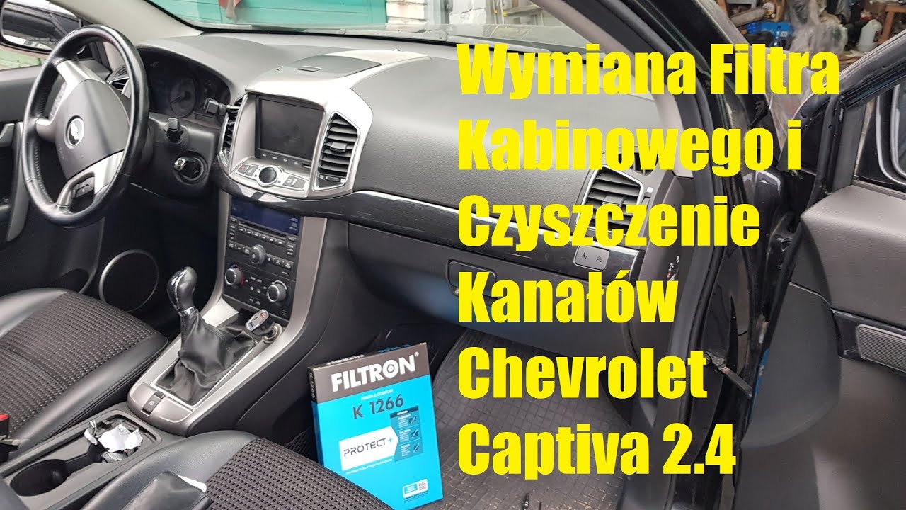 Wymiana filtra kabinowego i czyszczenie kanałów pianką. Chevrolet Captiva 2.4.