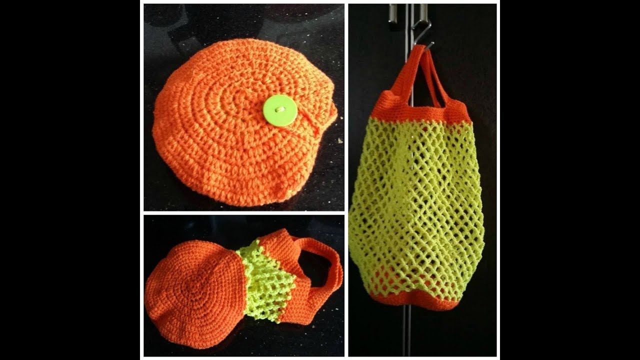 Crochet filet à  provision pliable