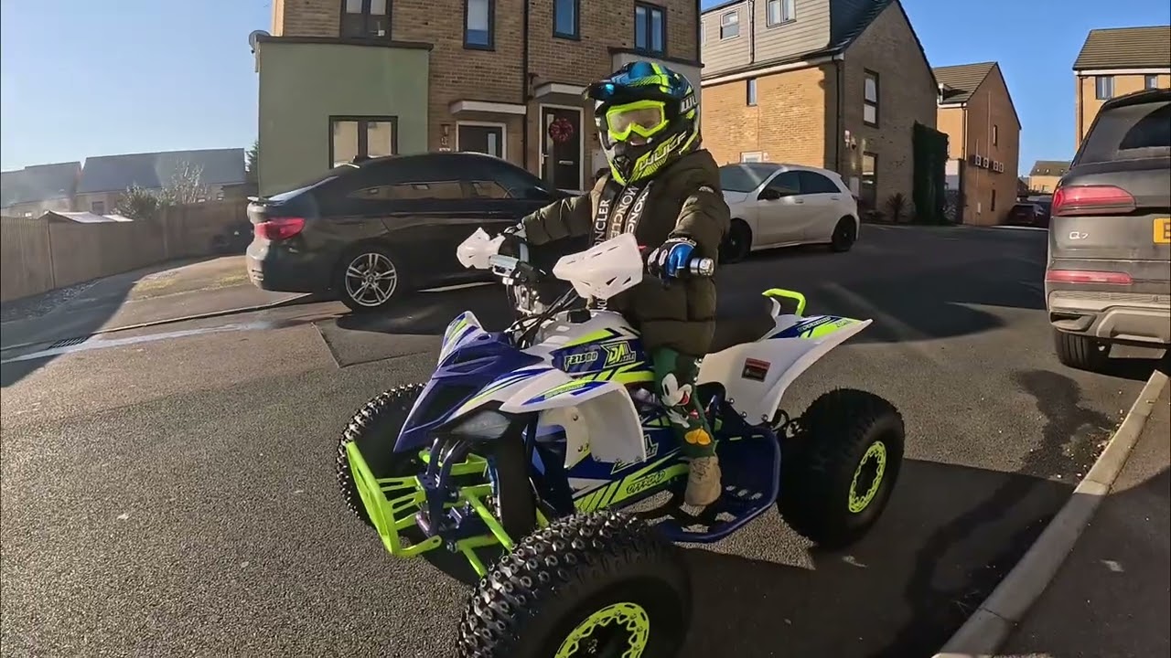 My first ride of my new quad the Dazzle 1500w 60v from quad warehouse 🤘🏼