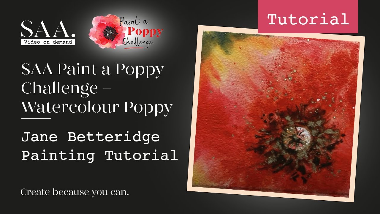 SAA Paint a Poppy Challenge - Jane Betteridge Poppy Tutorial