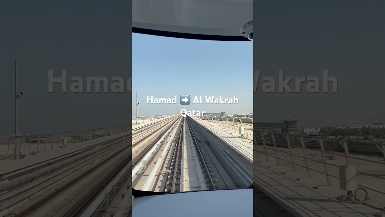✈️ Hamad Airport to Al Wakrah . 🌊 #Qatar #travel #metrostation #metroexpress #metroride #tramtour