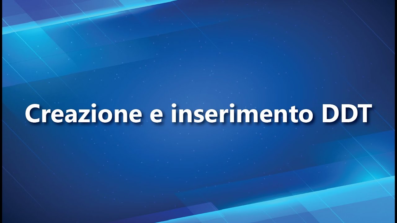 Gestione semplice: DDT