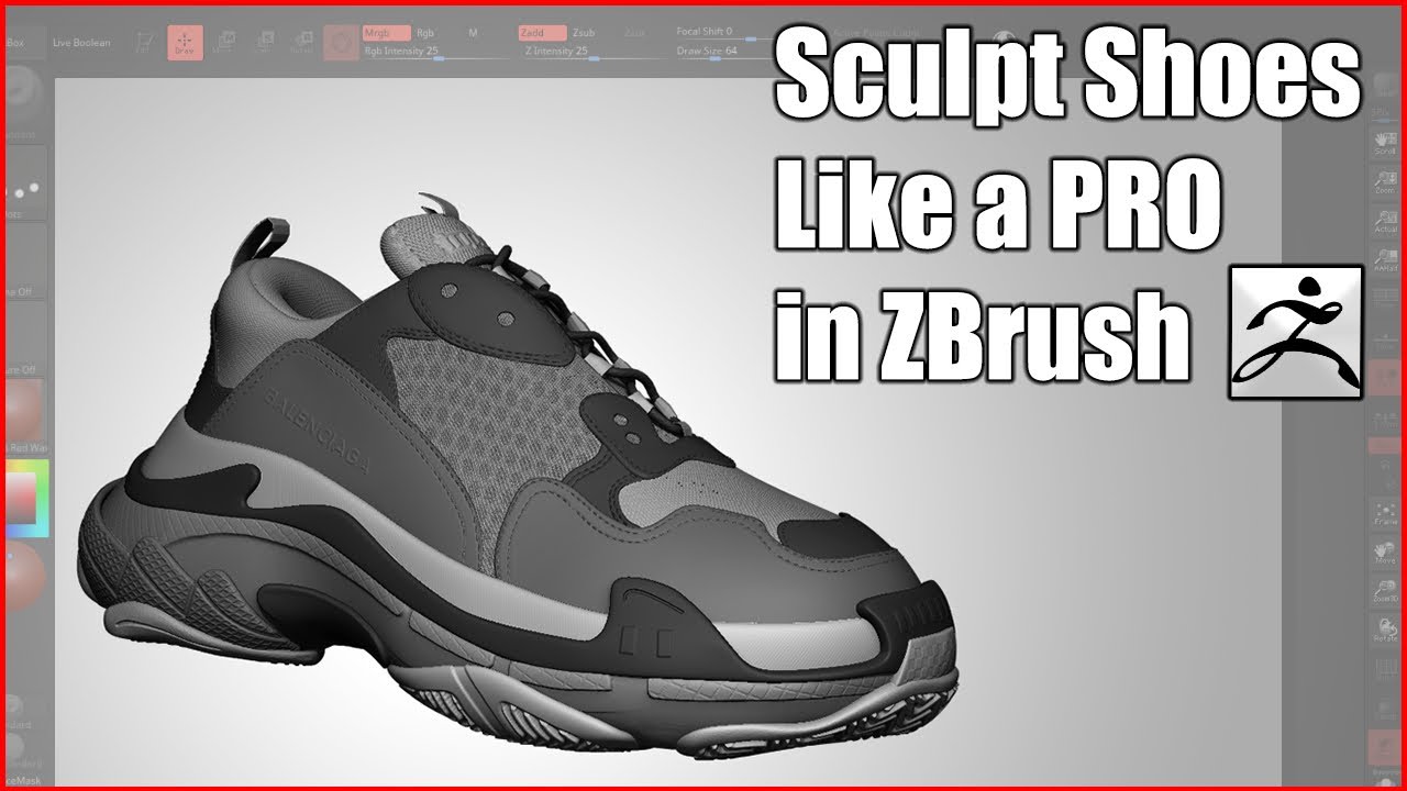 Как лепить обувь в ZBrush