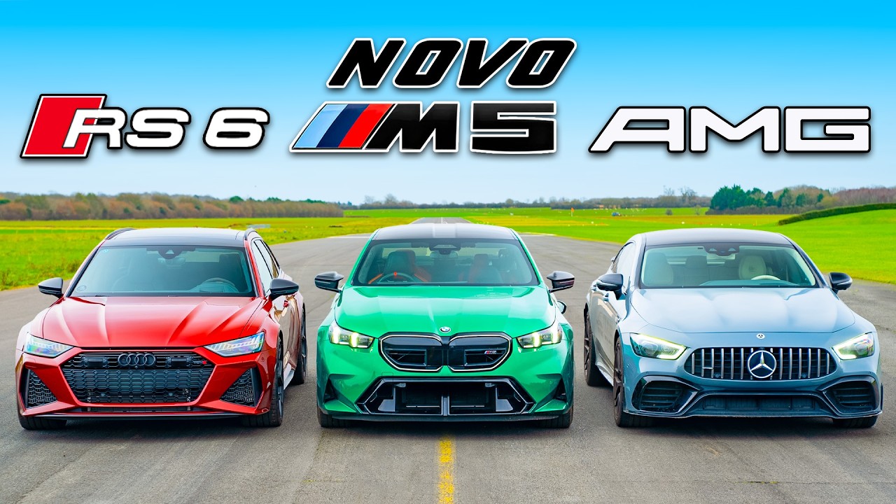 Novo BMW M5 vs RS6 Performance vs AMG GT 63: CORRIDA DE ARRANCADA