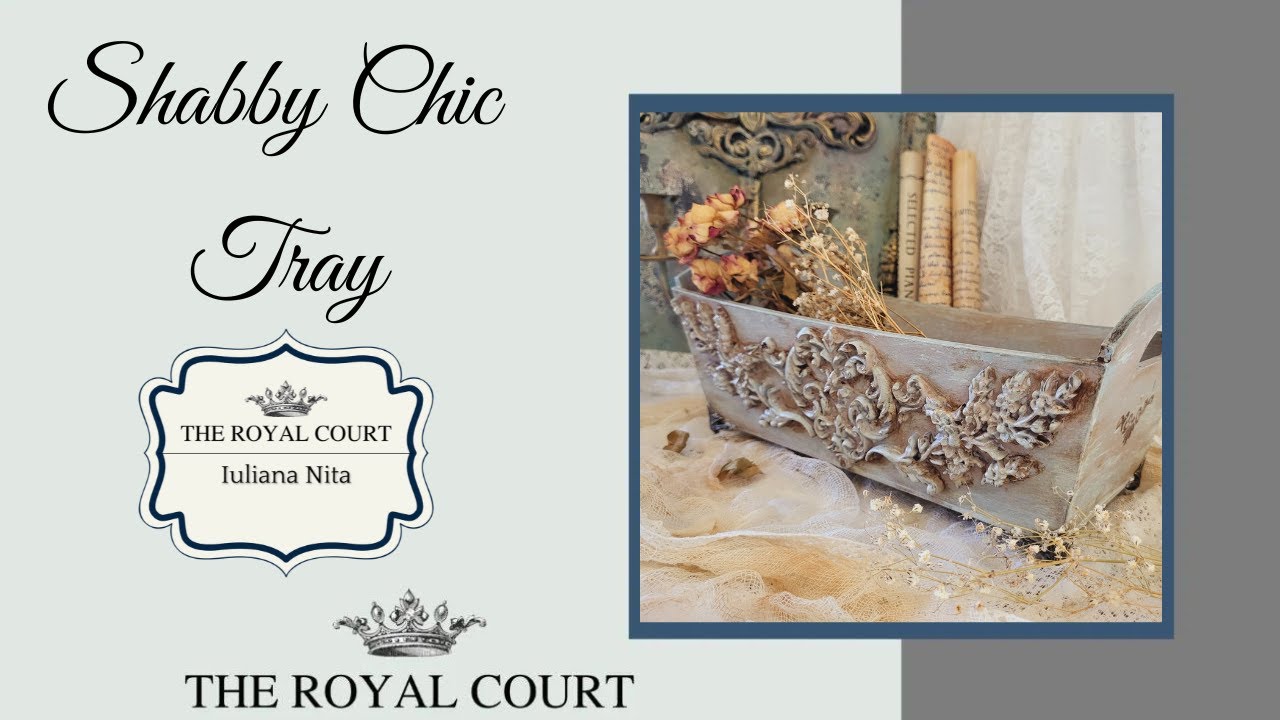 Upcycled tray with Lablanche moulds and Pentart Products