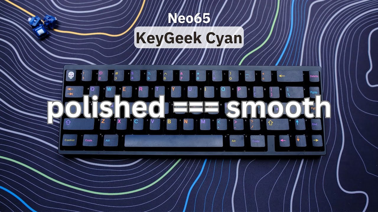 Factory polished switches | KeyGeek Cyan | Neo65 | sound test