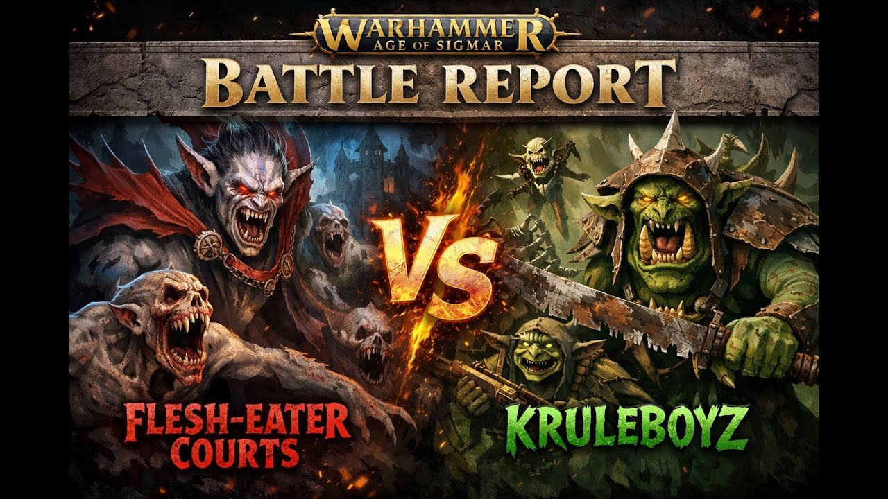 Grot  & Rat - Age of sigmar 4.0 battle report - Flesh Eaters Vs Kruleboyz