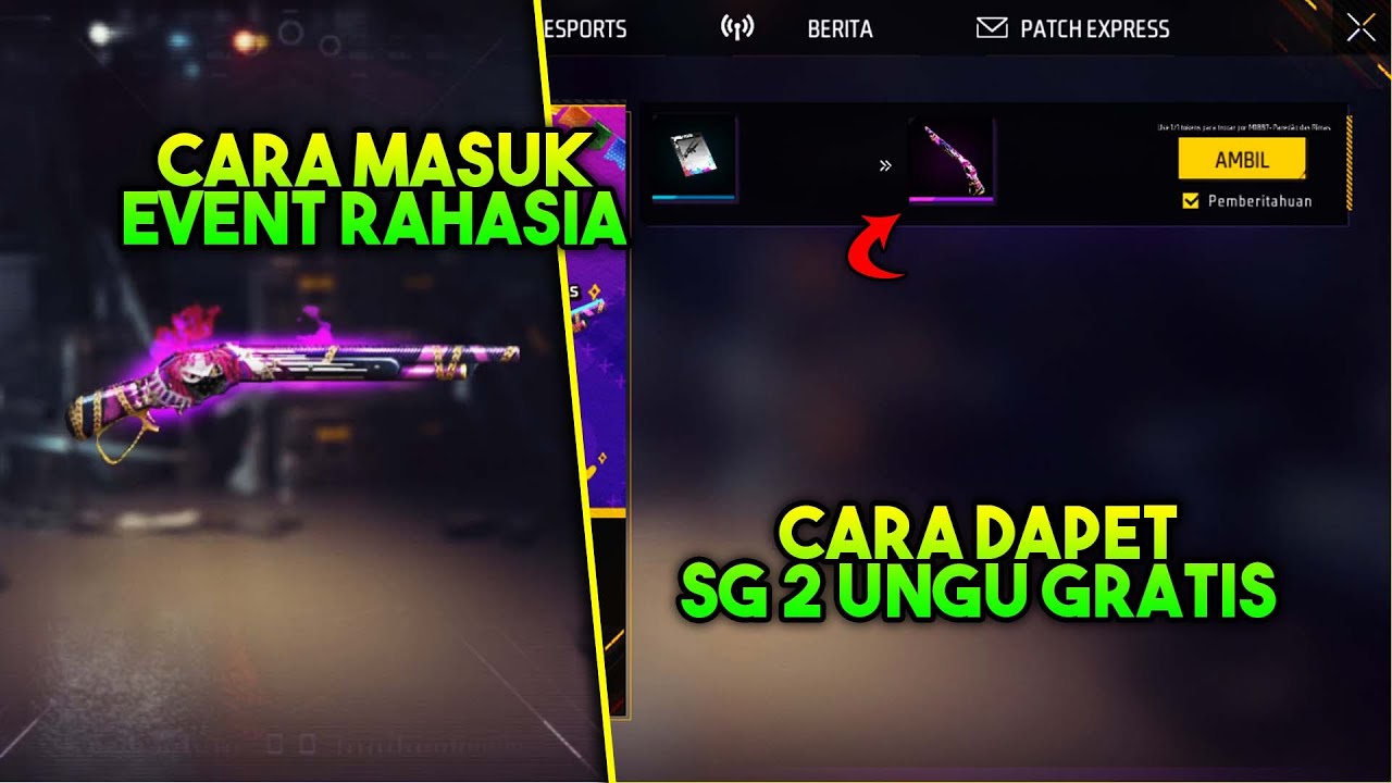 CARA MENDAPATKAN SKIN SG 2 UNGU RAPPER UNDERWORLD GRATIS DI EVENT RAHASIA FF !!