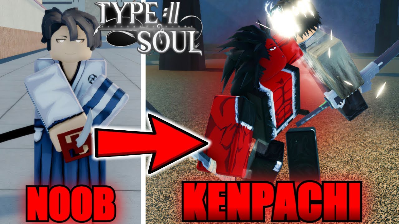 Going From Noob To BANKAI Berserk Kenpachi Zaraki In Type Soul...(Roblox)