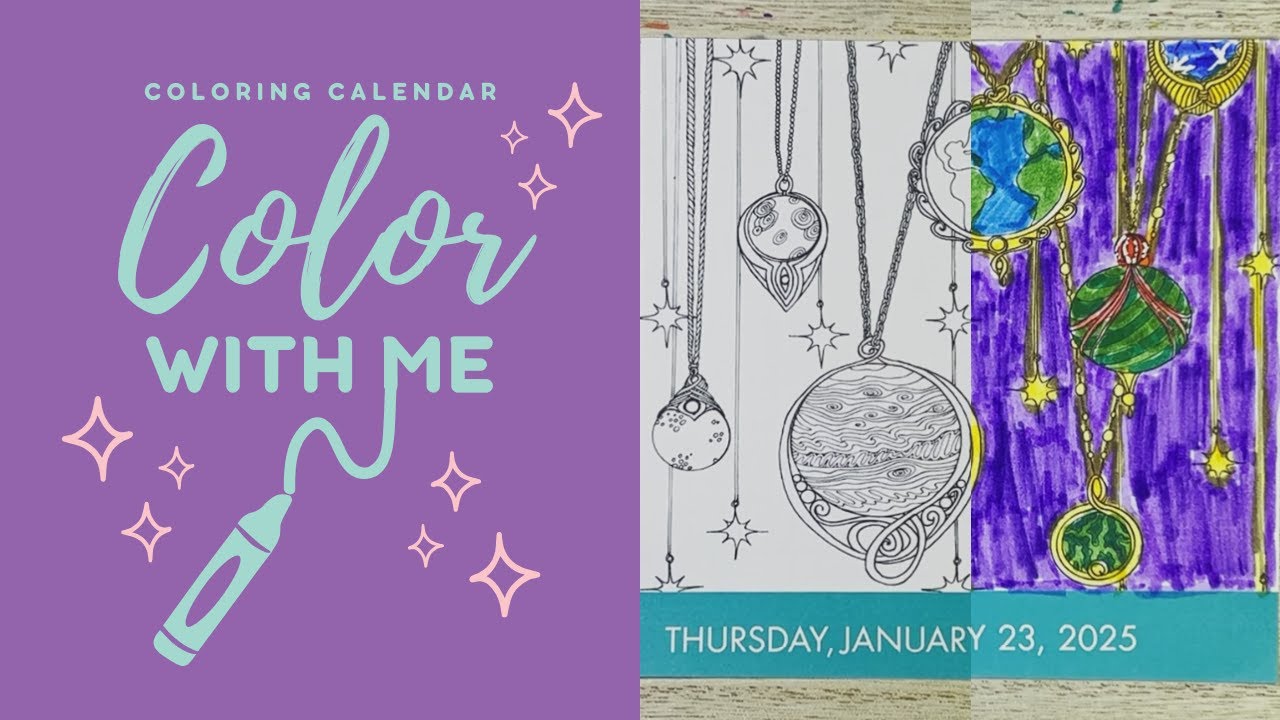 Daily Coloring Calendar 2025 | Color With Me [January  23] (Lo-fi)