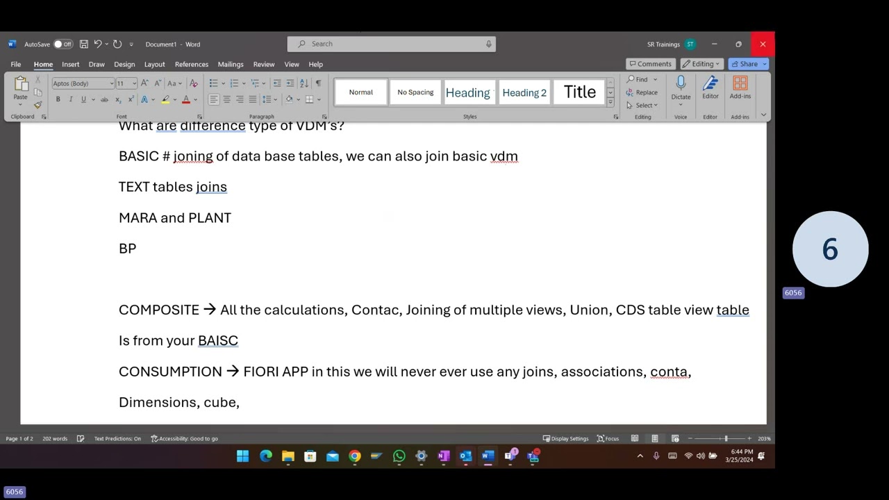 VDM и различные типы VDM — новая партия на ABAP ON HANA @ 1 апреля 2024 г. — из описания