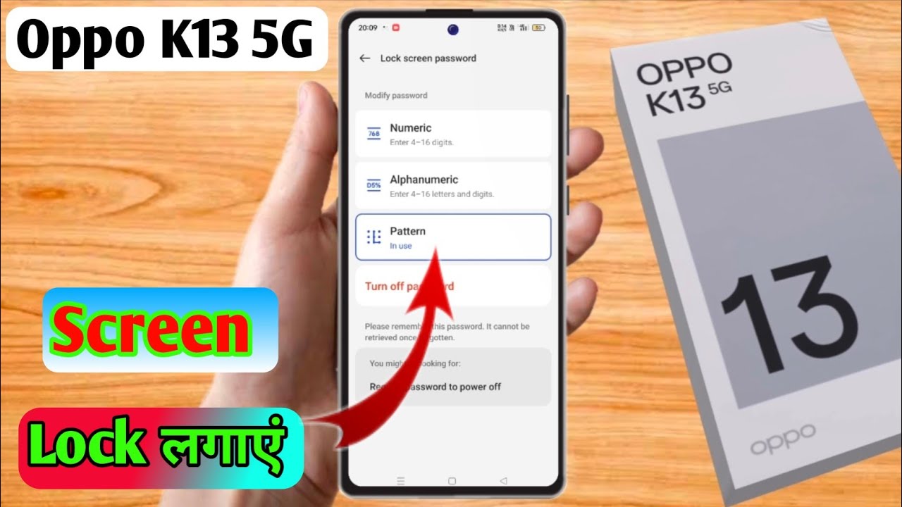 oppo k13 5g me lock kaise lagaye, oppo k13 5g me screen lock kaise lagaye