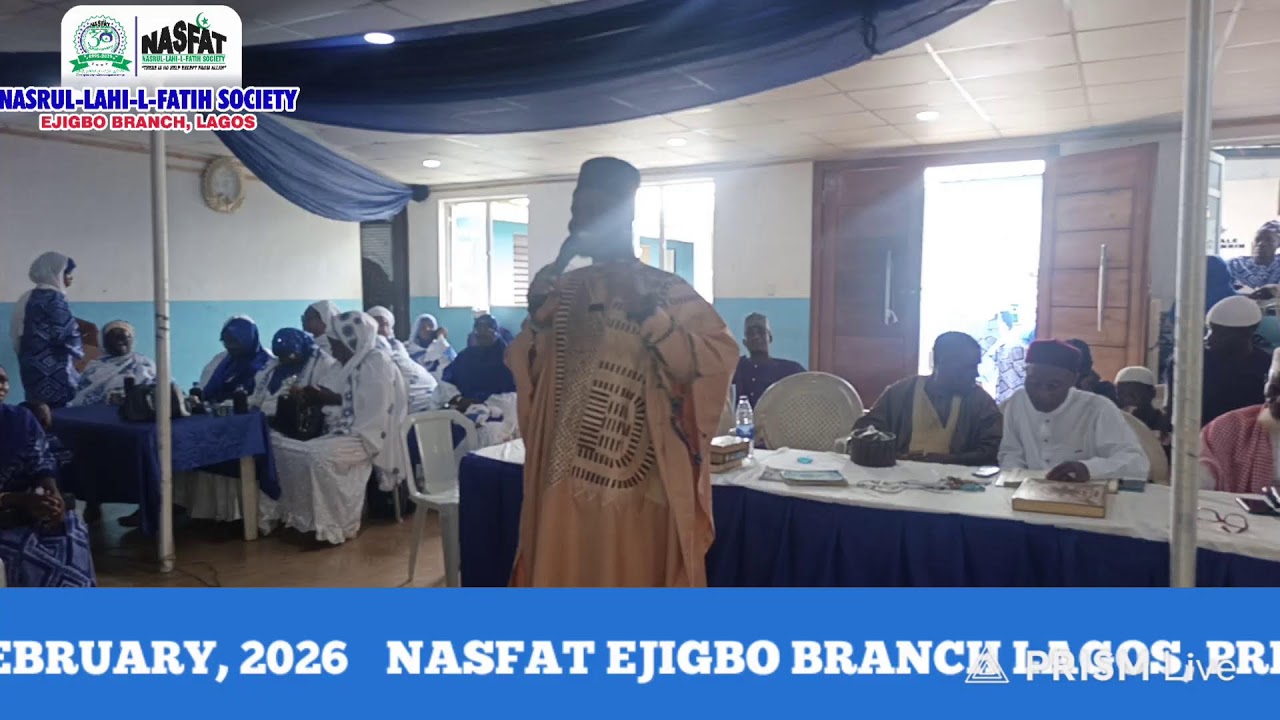 NASFAT EJIGBO BRANCH PRE-RAMADAN LECTURE, SUNDAY 15TH FEBRUARY, 2026.