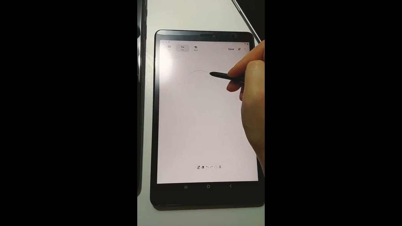 Samsung tab a with s pen 8.0 (2019) drawing test