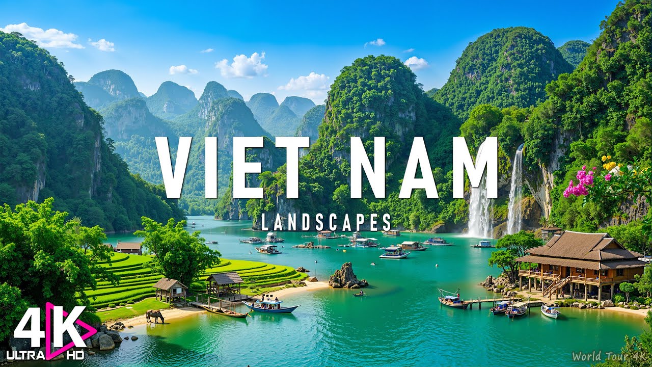 Vietnam 4K - Sapa & Terraced Rice Fields, Mountain Mists & Quiet Highlands | Relaxing Music