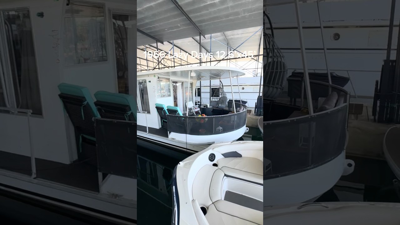 1966 Lazy Days 12.6’x45’ Houseboat for sale!! $62,500 #houseboat #lakelanier #houseboatforsale