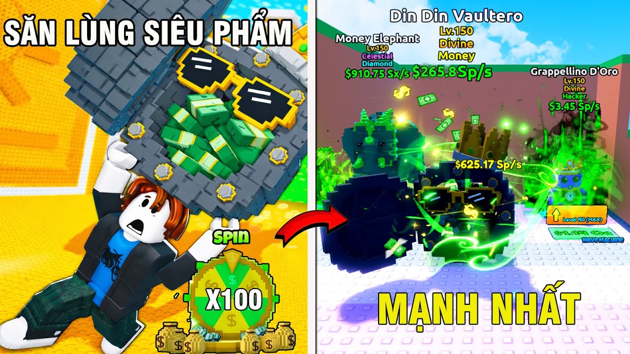 ESCAPE TISUNAMI FOR BRAINROTS| THỬ THÁCH SĂN TẤT CẢ SIÊU PHẨM NEW UPDATE BÙNG NỔ DIN DIN VAULTERO.