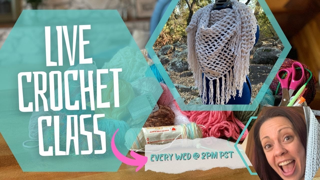Beginner-Friendly Crochet Shawl Tutorial | Light & Airy Triangle Shawl + Live Q&A