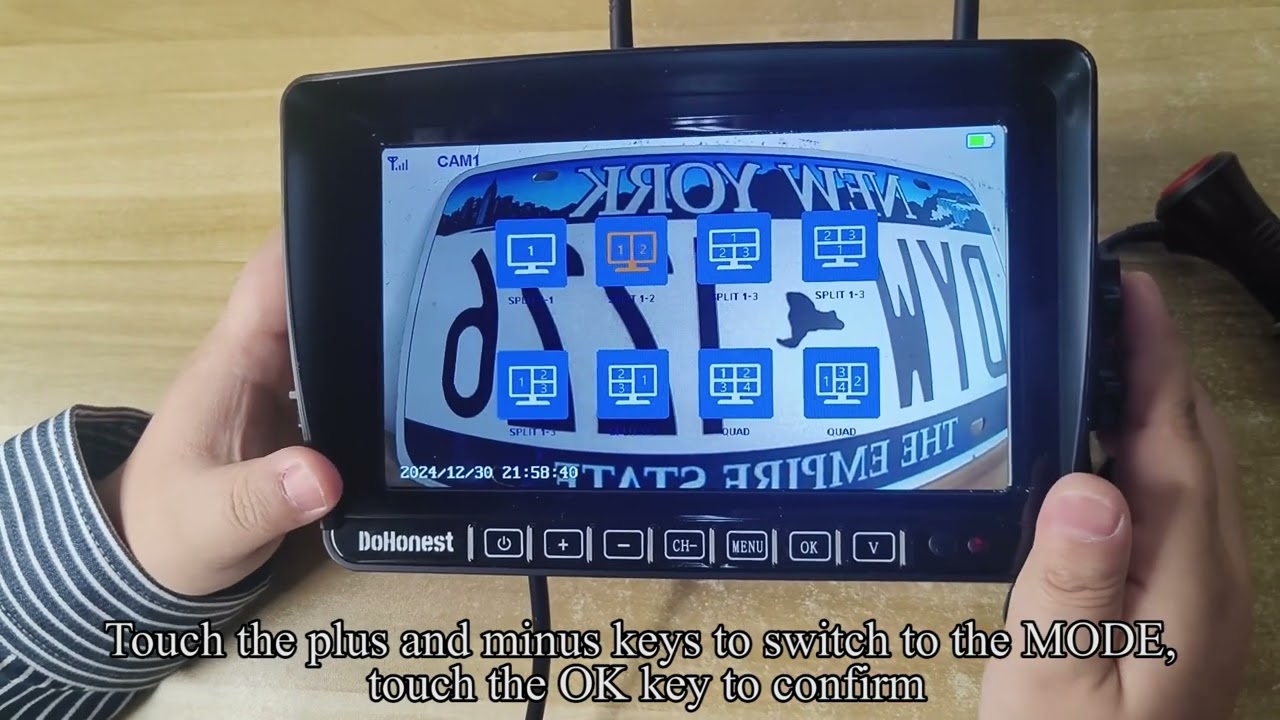 Wkzay Solar Magnetic Backp Camera System Operation Video