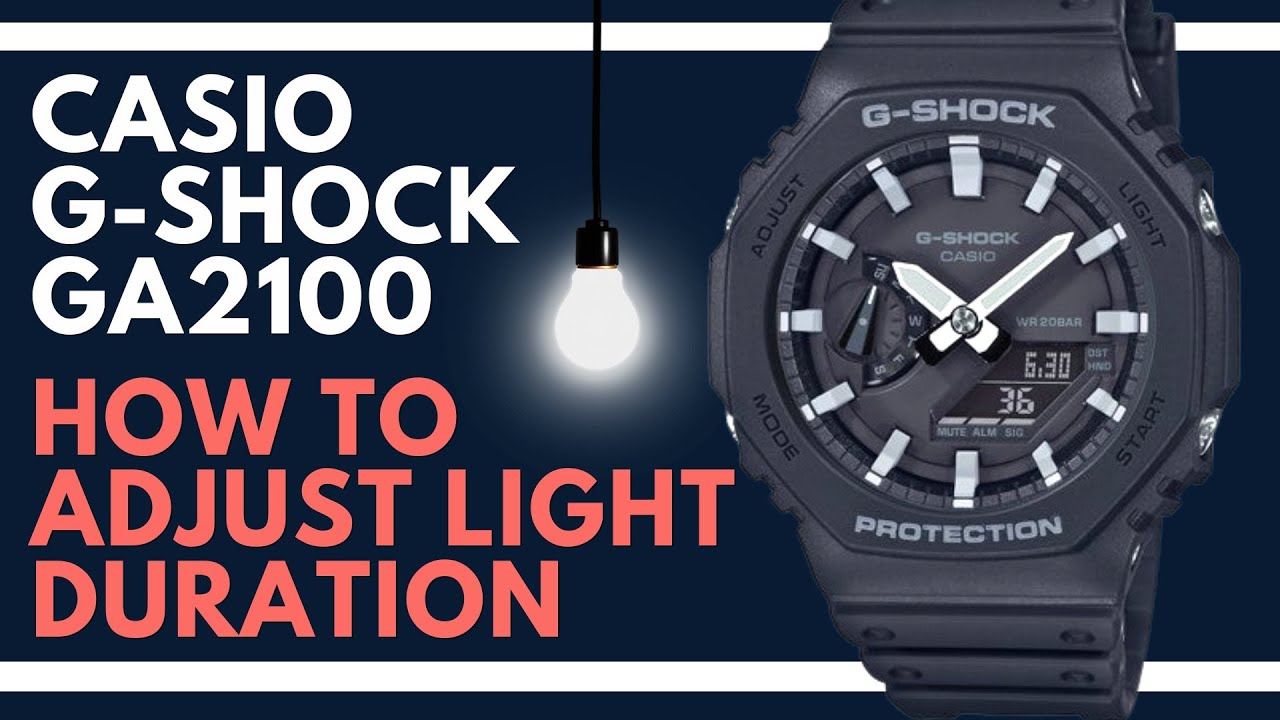 Настройки подсветки Casio G-Shock Ga-2100-1ajf | Как настроить или изменить длительность подсветк...
